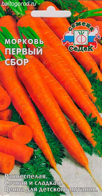 Морковь Сорт ПЕРВЫЙ СБОР - ''СеДеК'' 2020 ЦП