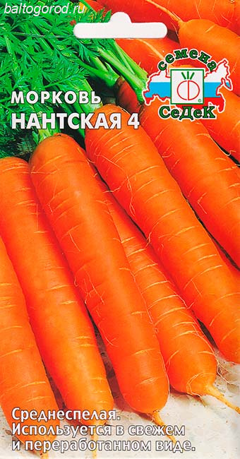 Морковь Сорт НАНТСКАЯ 4 - ''СеДеК'' 2022 ЦП